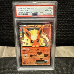 2016 POKEMON XY GENERATIONS RADIANT COLL #RC6 FLAREON EX PSA 8 - Image 1