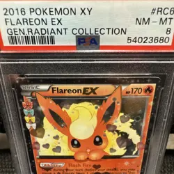 2016 POKEMON XY GENERATIONS RADIANT COLL #RC6 FLAREON EX PSA 8 - Image 5