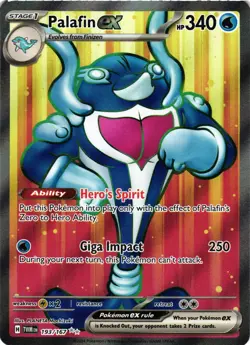 Pokemon TCG Palafin ex 193/167 Twilight Masquerade Full Art Ultra Rare NM - Image 1
