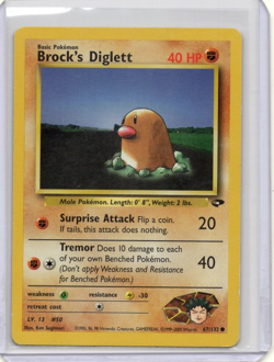 Brock’s Diglett 67/132 Gym Challenge Pokemon TCG 2000 Common MP - Image 1