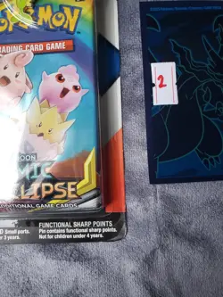 Pokemon TCG Cosmic Eclipse & Chilling Reign 2 Pack Blister w/ Celebi Pin Sealed - Image 5