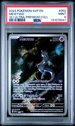 2023 POKEMON SVP EN-SV BLACK STAR PROMO 151 ULTRA-PREM COLL #052 MEWTWO PSA 9 - Image 1