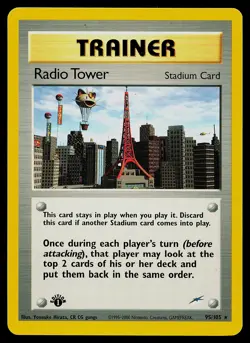 Pokemon Card - Radio Tower Neo Destiny 95/105 Rare 1st Edition - Image 1