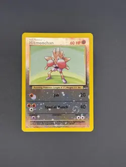 Hitmonchan WoTC Best of Game Promo 2 Pokemon Card Reverse Holo Swirl - Image 1