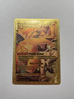 CHARIZARD V Gold Foil Fan Art Display Card, HP 170 M/NM - Image 1