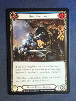 FAB DTD228 Hold the Line Generic Defense Reaction Majestic Flesh and Blood TCG - Image 1