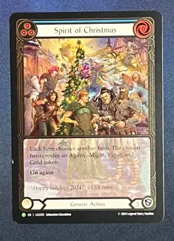 FAB LGS355 Spirit of Christmas COLD FOIL Generic Promo Card Flesh & Blood TCG - Image 1