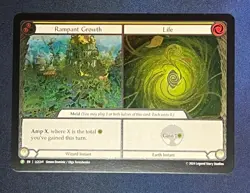 FAB LGS341 Rampant Growth Life COLD FOIL Elemental Promo Card Flesh & Blood TCG - Image 1