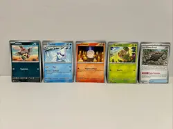 Pokemon Cards Lot Of 5 Miscut Error Cards From White Flare - Image 1
