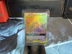 Pokemon TCG - Greninja & Zoroark GX Holo Card 222/214 Secret Sm-Unbroken Bonds - Image 1