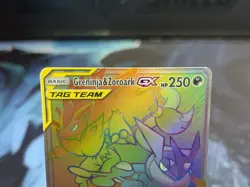 Pokemon TCG - Greninja & Zoroark GX Holo Card 222/214 Secret Sm-Unbroken Bonds - Image 3