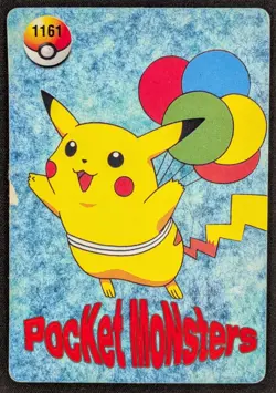 Machop Pikachu Holo Prism Vending Machine Pokemon Sticker Card 1179 (NM) - Image 2