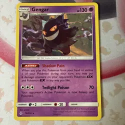 Gengar 70/214 Sun & Moon Regular Rare Unbroken Bonds LP Pokemon Card - Image 1