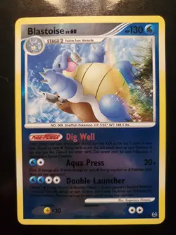 Blastoise 2/127 Reverse Holo Rare Pokemon TCG DP Platinum Card Near Mint NM - Image 2