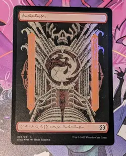 MTG *FOIL FULL ART * Phyrexia: All will be One MOUNTAIN (Phyrexian) NM - Image 2