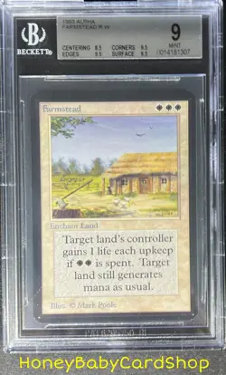 MTG Limited Edition Alpha 1993 Farmstead BGS 9.0 MINT Old School 93/94 - Image 1