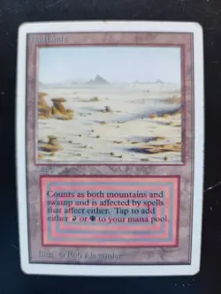 Badlands Magic: The Gathering MTG x1 Unlimited Edition Heavily Played HP English - Image 1