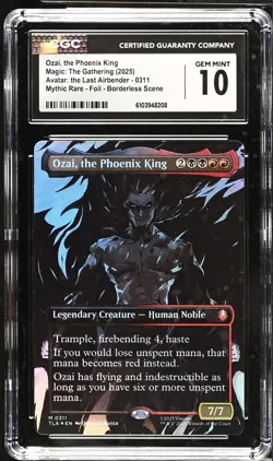 OZAI, THE PHOENIX KING Avatar: The Last Airbender Borderless Foil CGC 10 MTG - Image 1