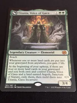 1x MTG Titania, Voice of Gaea (Foil) - The Brothers' War (BRO) #193 - Magic - Image 1