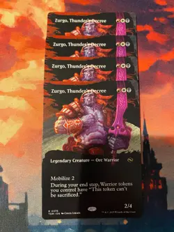 MTG Tarkir Dragonstorm Zurgo Thunders Decree Borderless x 4 - Image 1