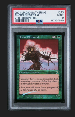MTG THORN ELEMENTAL FOIL 7th Edition - PSA 9 - Image 1
