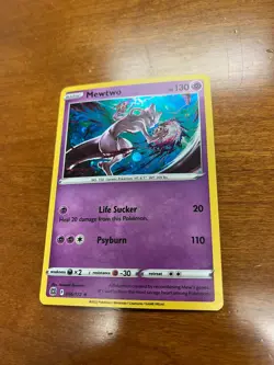 Pokemon TCG Mewtwo 056/172 Cosmos Holo Rare Promo Mew V Box NM - Image 2