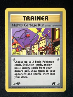 Pokemon Team Rocket 1st Edition Uncommon Nightly Garbage Run #77 NM - Image 1