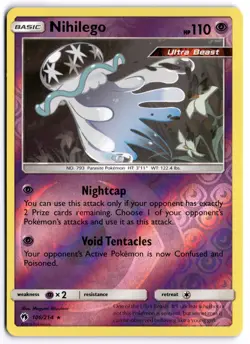 Pokemon Reverse Holo Nihilego Holo Rare SM - Lost Thunder 106/214 NM - Image 1