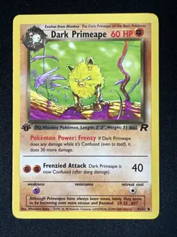 Pokemon Team Rocket 1st Edition Uncommon Dark Primeape #43 NM - Image 1