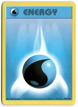 Pokemon Water Energy Common Base Set (Shadowless) 102/102 LP - Image 1