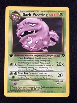 Pokemon Team Rocket Non-Holo 1st Edition Dark Weezing #31 NM - Image 1