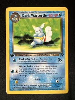 Pokemon Team Rocket 1st Edition Uncommon Dark Wartortle #46 NM - Image 1