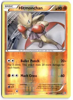 Pokemon Reverse Holo Hitmonchan Rare Generations 48/83 NM - Image 1
