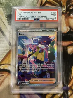 Iono (237/091) Pokemon Paldean Fates Special Illustration Rare SIR - PSA 9 🔥 - Image 1