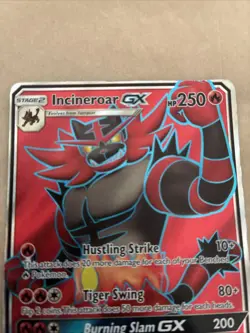*Damaged* 2017 Pokemon Tcg Incineroar GX Black Star Promo SM38 Alola Full Art - Image 2