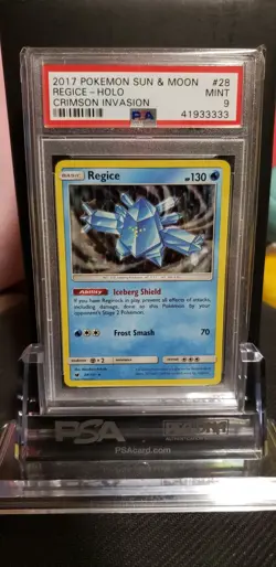 PSA 9 Regice Holo Crimson Invasion - 2019 Pokemon Sun& Moon - Image 1