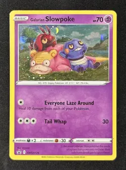 Galarian Slowpoke SWSH126 HD GALAXY SWIRL Pokemon Evolving Skies Blister Promo - Image 2