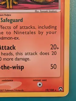 2007 Pokemon EX Power Keepers Ninetales #19/108 HP - Image 4