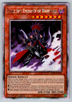 Gorz the Emissary of Darkness Yugioh RA03-EN210 Platinum Secret Rare PSR NM - Image 1