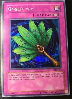 Yu-Gi-Oh! Goblin Fan TFK-003 Prismatic Secret Rare LP Vintage 2003 Game Promo - Image 3