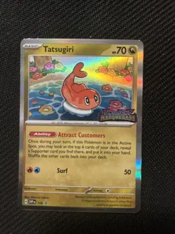 Pokemon Tatsugiri SVP 118 Twilight Masquerade Battle Stamped Card - Image 1