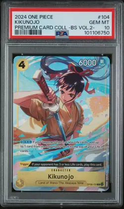 One Piece TCG Premium Card Collection Best Selection Vol 2 Kikunojo PSA 10 ENG - Image 1