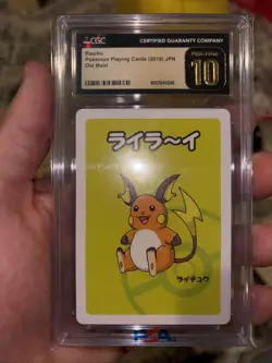 2019 Pokemon Japanese Raichu Old Maid Playing Card CGC 10 Pristine - Image 1