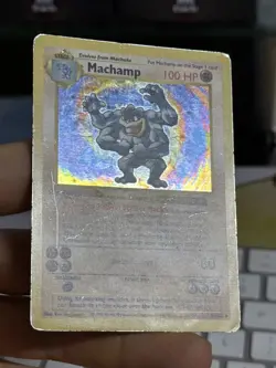 #2 1st Edition Machamp 8/102 Base Set SHADOWLESS 1999 Rare WOTC Pokemon Card TCG - Image 5