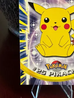 Topps Pokemon Card #25 Pikachu Blue Logo NM - Image 2