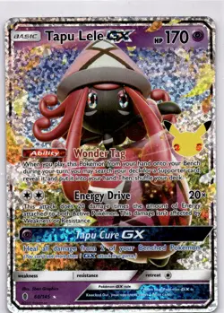 NM Tapu Lele GX 60/145 - Celebrations Classic Collection Pokemon Card - Image 1