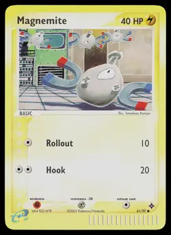 Pokemon Card - Magnemite Dragon 61/97 Common Reverse Holo - Image 1