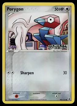 Pokemon Card - Porygon Delta Species 80/113 Common Reverse Holo Stamped - Image 1