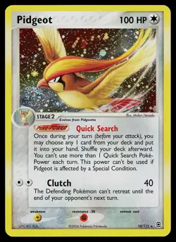 Pokemon Card - Pidgeot FireRed & LeafGreen 10/112 Holo SWIRL Rare - Image 1