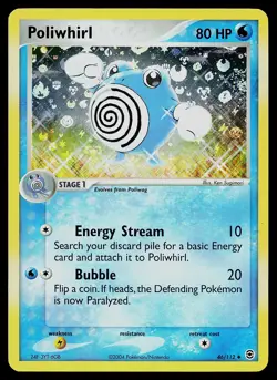 Pokemon Card - Poliwhirl FireRed & LeafGreen 46/112 Uncommon Reverse Holo - Image 1